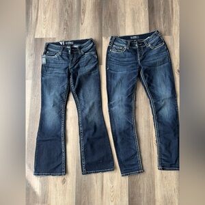 Silver Jeans Lot - Suki lot - Suki Surplus boot cut - Suki straight leg Pictured
